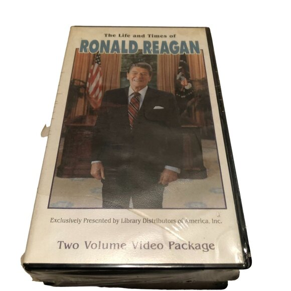 New Sealed The Life & Times of Ronald Reagan 2 Volume VHS Tape Set President USA - Picture 1 of 3